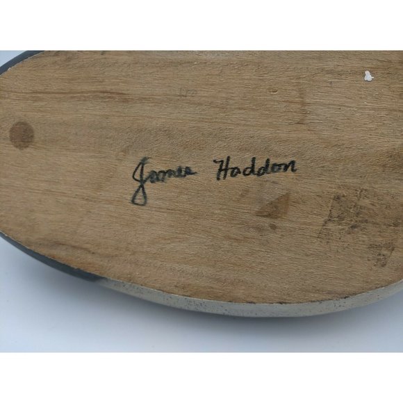 Duck DECOY Hand Carved & Painted By James Haddon~Very Good Condition! Mallard - Picture 7 of 7